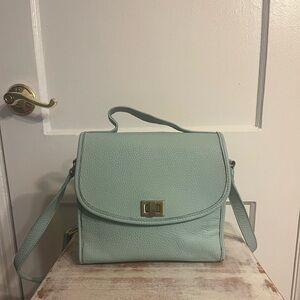 Amelia Crossbody in Azure Pebble Grain.